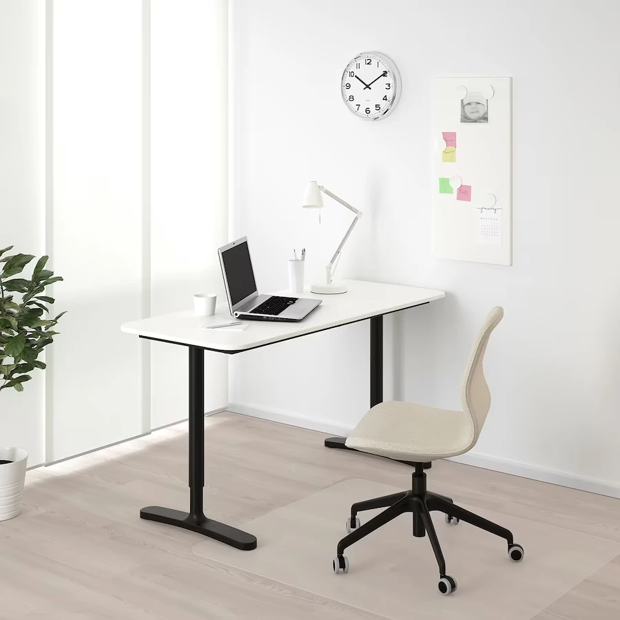 White desk and chair